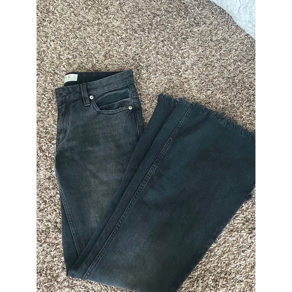 Free people flare fringe Jeans